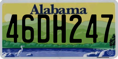 AL license plate 46DH247