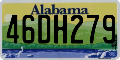 AL license plate 46DH279