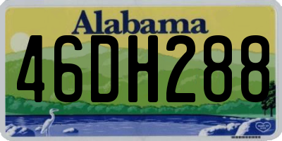 AL license plate 46DH288