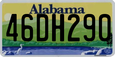 AL license plate 46DH290