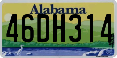 AL license plate 46DH314
