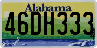 AL license plate 46DH333