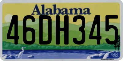 AL license plate 46DH345