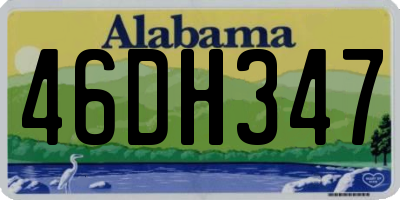 AL license plate 46DH347