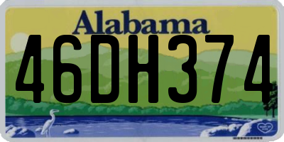 AL license plate 46DH374