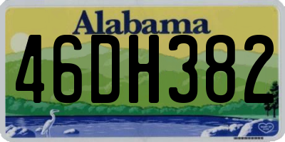 AL license plate 46DH382