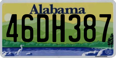 AL license plate 46DH387