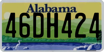 AL license plate 46DH424