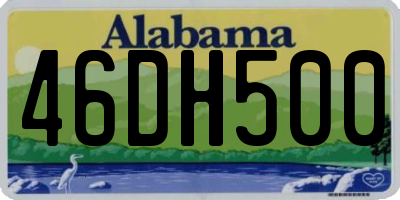 AL license plate 46DH500