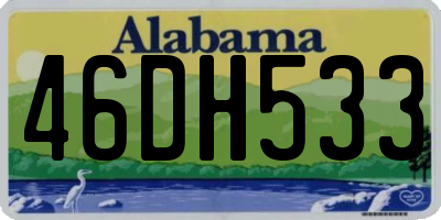 AL license plate 46DH533