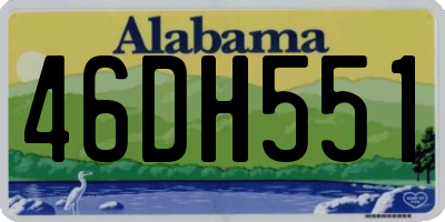 AL license plate 46DH551