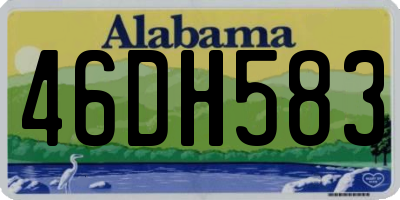 AL license plate 46DH583