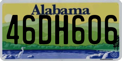 AL license plate 46DH606
