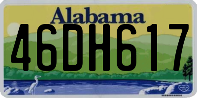 AL license plate 46DH617