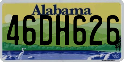 AL license plate 46DH626