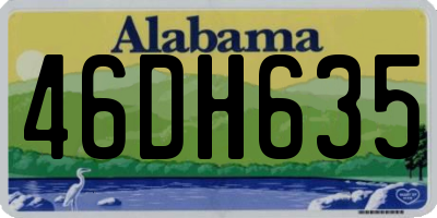 AL license plate 46DH635