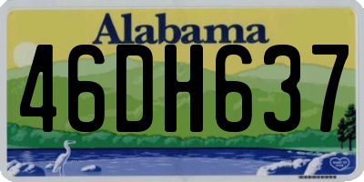 AL license plate 46DH637