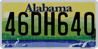 AL license plate 46DH640