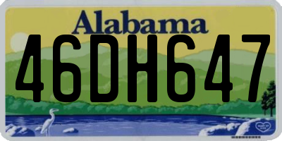 AL license plate 46DH647