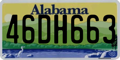 AL license plate 46DH663