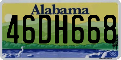 AL license plate 46DH668