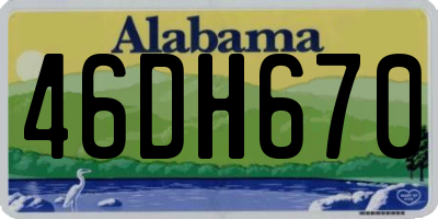 AL license plate 46DH670