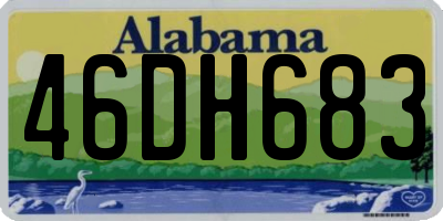 AL license plate 46DH683