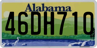 AL license plate 46DH710