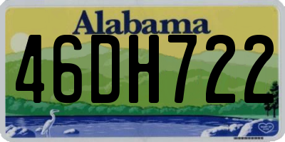 AL license plate 46DH722