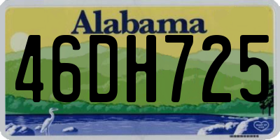 AL license plate 46DH725