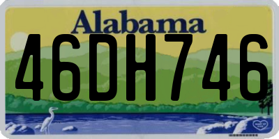 AL license plate 46DH746