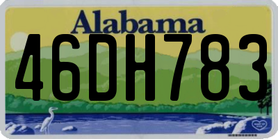 AL license plate 46DH783