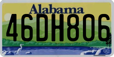 AL license plate 46DH806