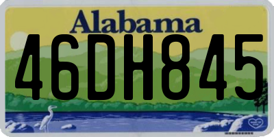 AL license plate 46DH845