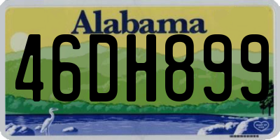 AL license plate 46DH899