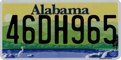 AL license plate 46DH965