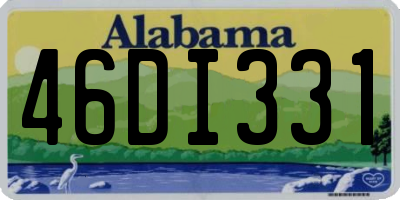 AL license plate 46DI331