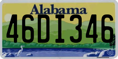 AL license plate 46DI346