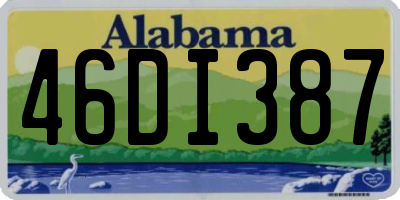 AL license plate 46DI387