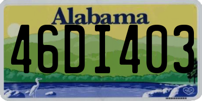 AL license plate 46DI403