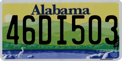 AL license plate 46DI503