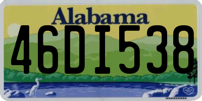 AL license plate 46DI538