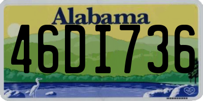 AL license plate 46DI736