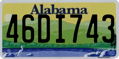 AL license plate 46DI743
