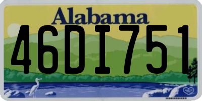 AL license plate 46DI751