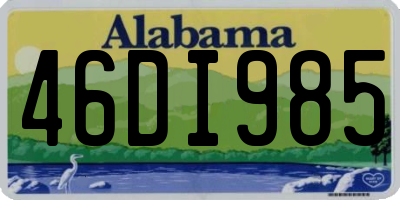 AL license plate 46DI985
