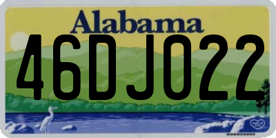 AL license plate 46DJ022
