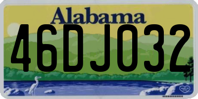 AL license plate 46DJ032