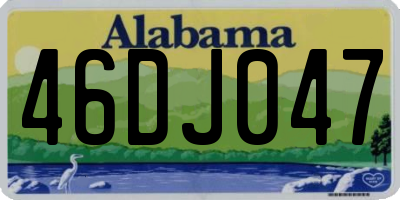 AL license plate 46DJ047