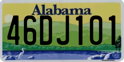 AL license plate 46DJ101